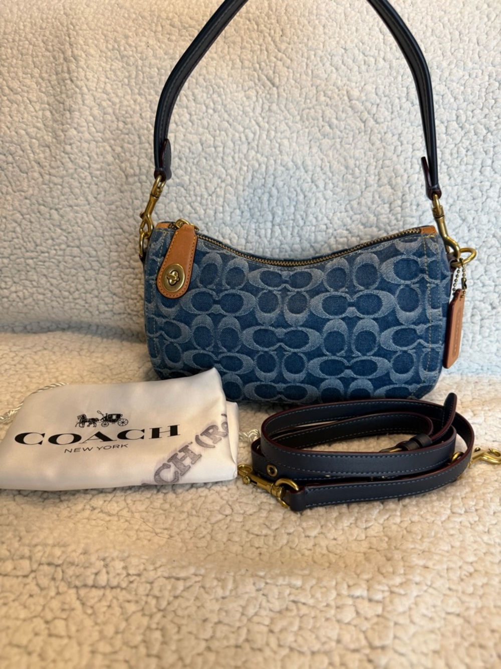 Coach Signature Denim Swinger